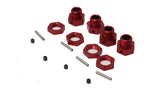 Team Corally PUNISHER - 17mm Hex Hubs (Adaptors drive Wheel Red nuts C-00171